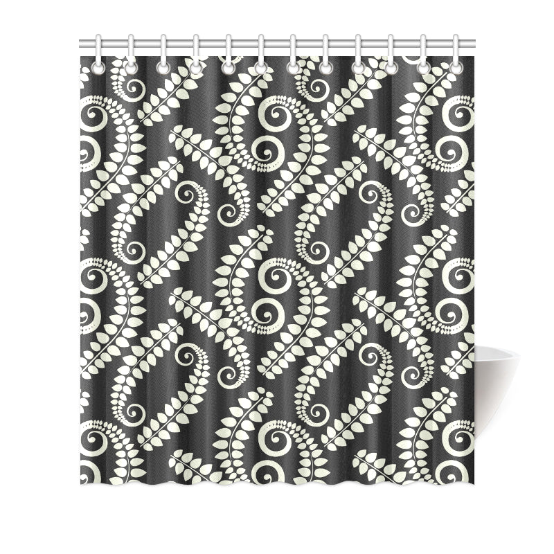 Fern Leave Print Pattern Shower Curtain
