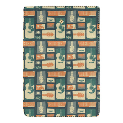 Acoustic Guitar Pattern Print Design 02 Women's Trifold Wallet