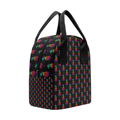 Pineapple Rainbow Dot Print Insulated Lunch Bag