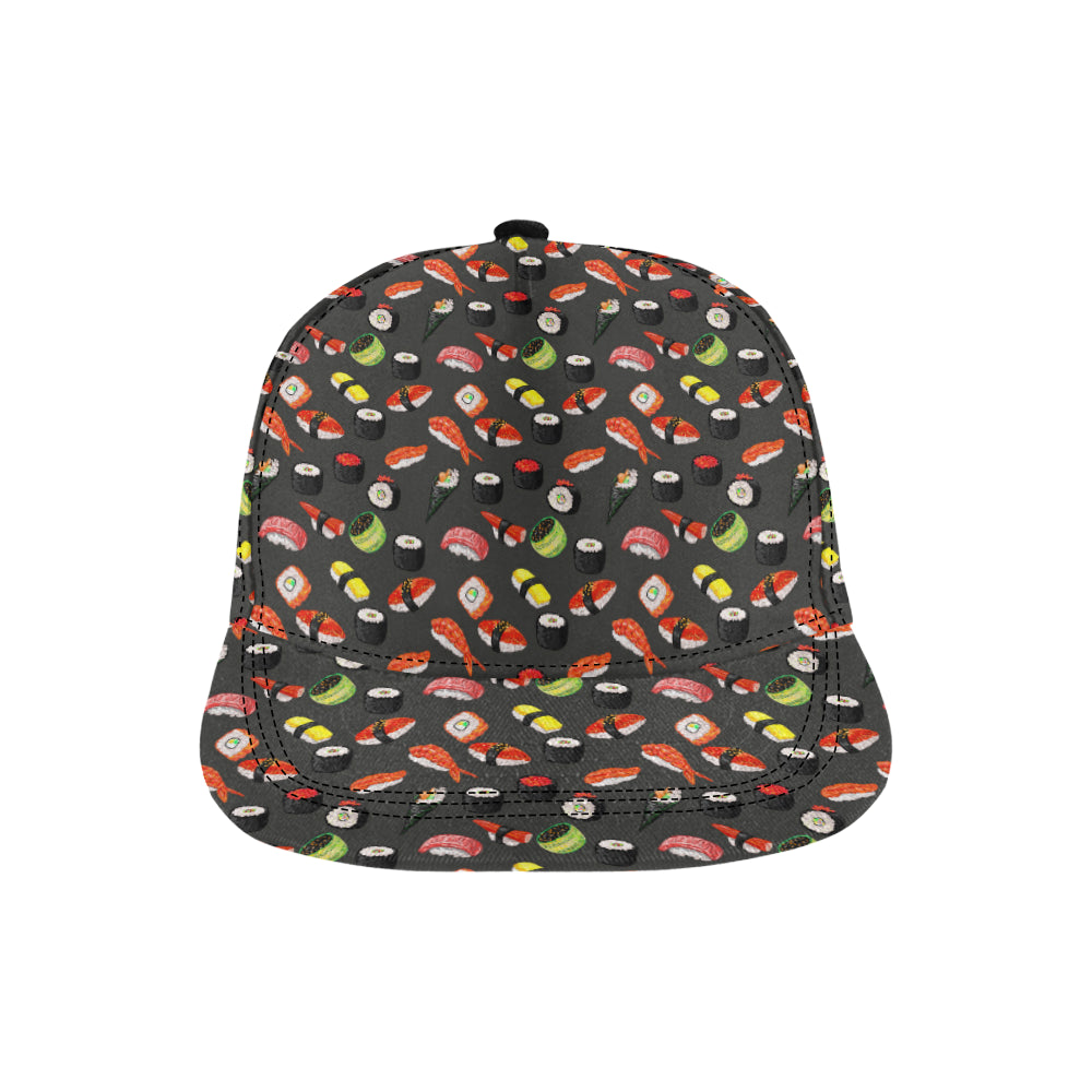 Sushi Design Print Snapback Cap