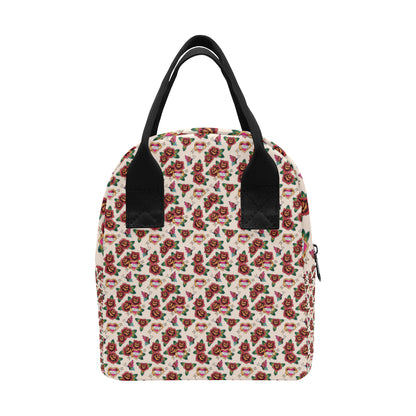 Old School Tattoo Rose Pattern Insulated Lunch Bag