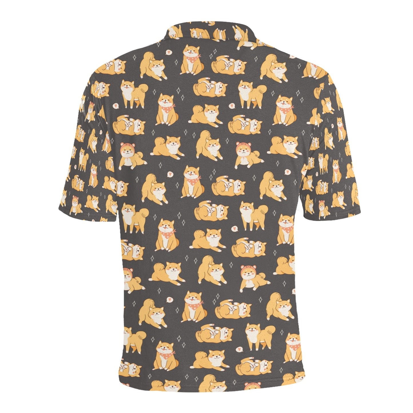 Shiba Inu Print Design LKS309 Men Polo Shirt