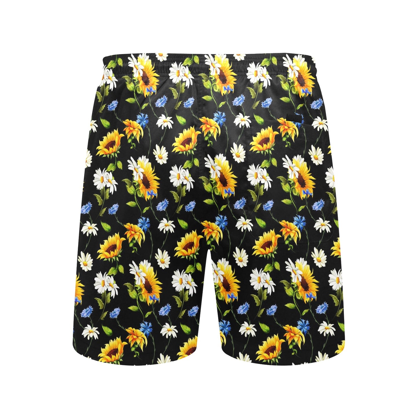 Sunflower Chamomile Bright Color Print Men's Swim Trunks Beach Shorts