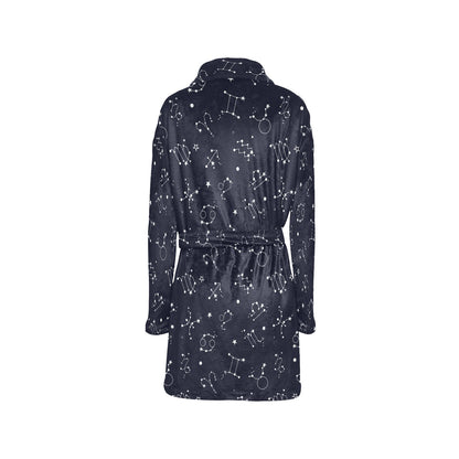 Constellation Pattern Print Design 05 Women's Fleece Robe