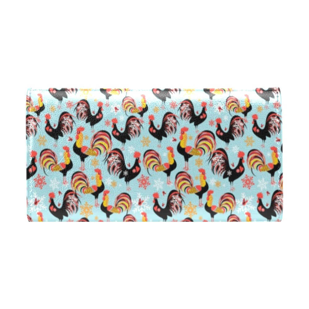 Rooster Themed Design Women's Trifold Wallet