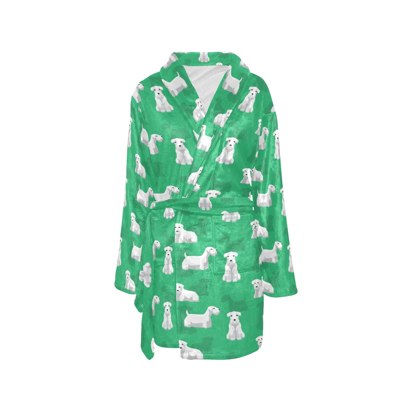 Sealyham Terriers Print Design LKS301 Women's Fleece Robe
