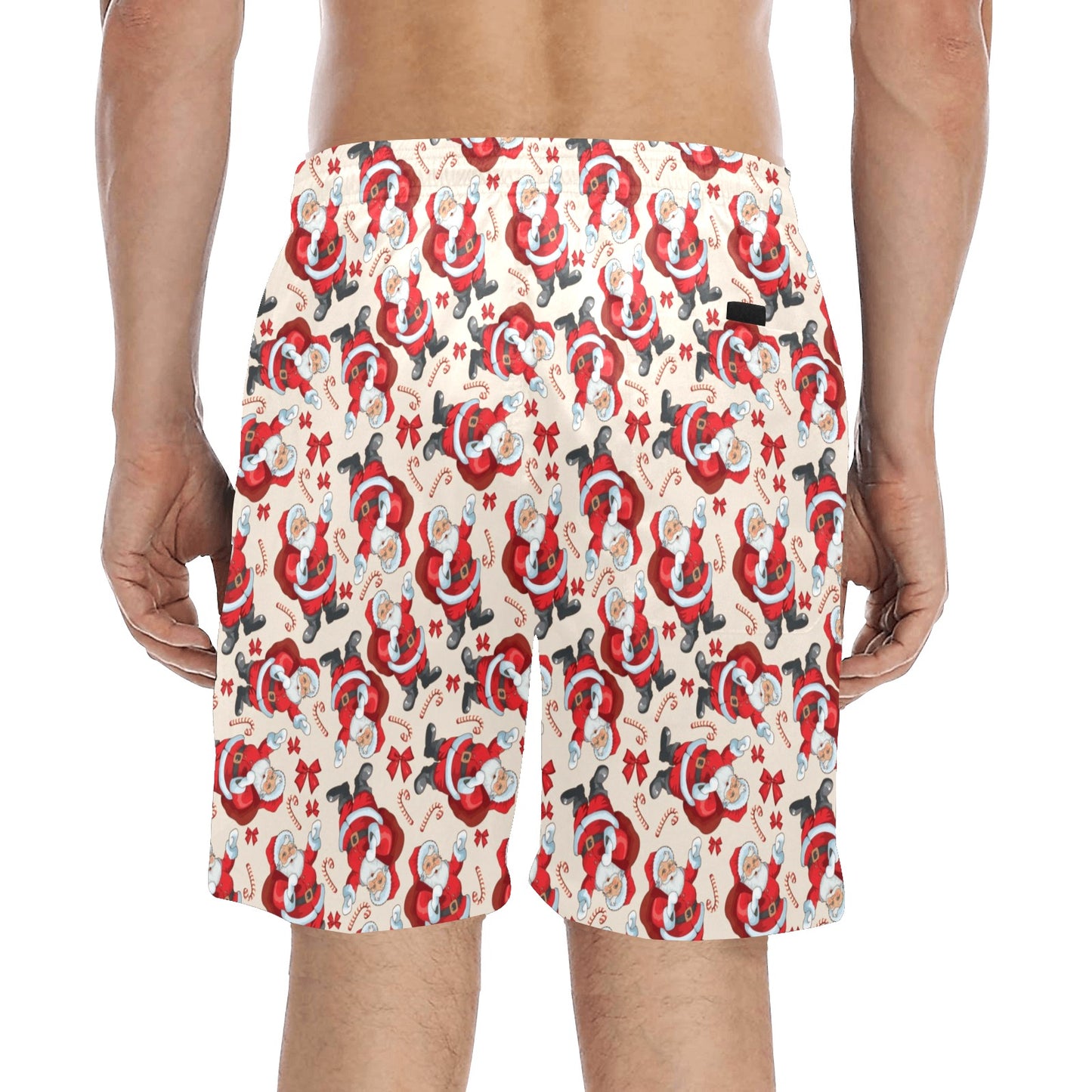 Santa Christmas Themed Print Design LKS302 Men's Swim Trunks Beach Shorts