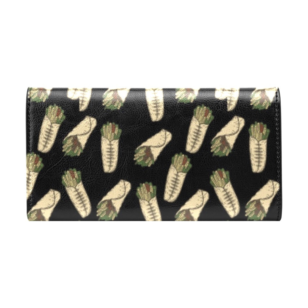 Burrito Print Design LKS303 Women's Trifold Wallet