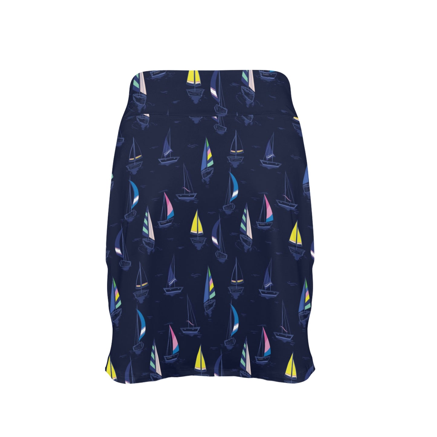 Sailboat Print Design LKS305 17" Golf & Pickleball Skort with Pockets