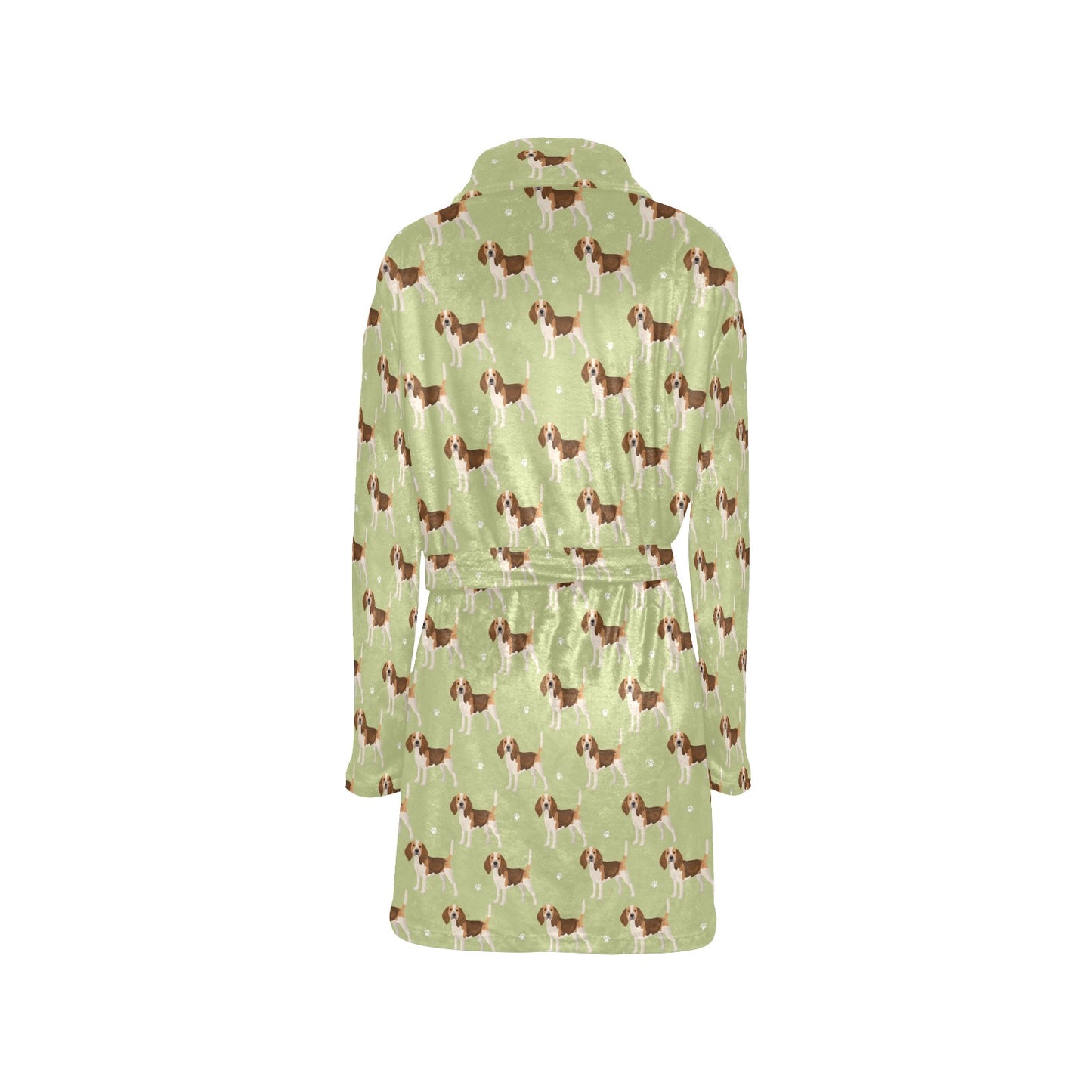 Beagle Pattern Print Design 07 Women's Fleece Robe