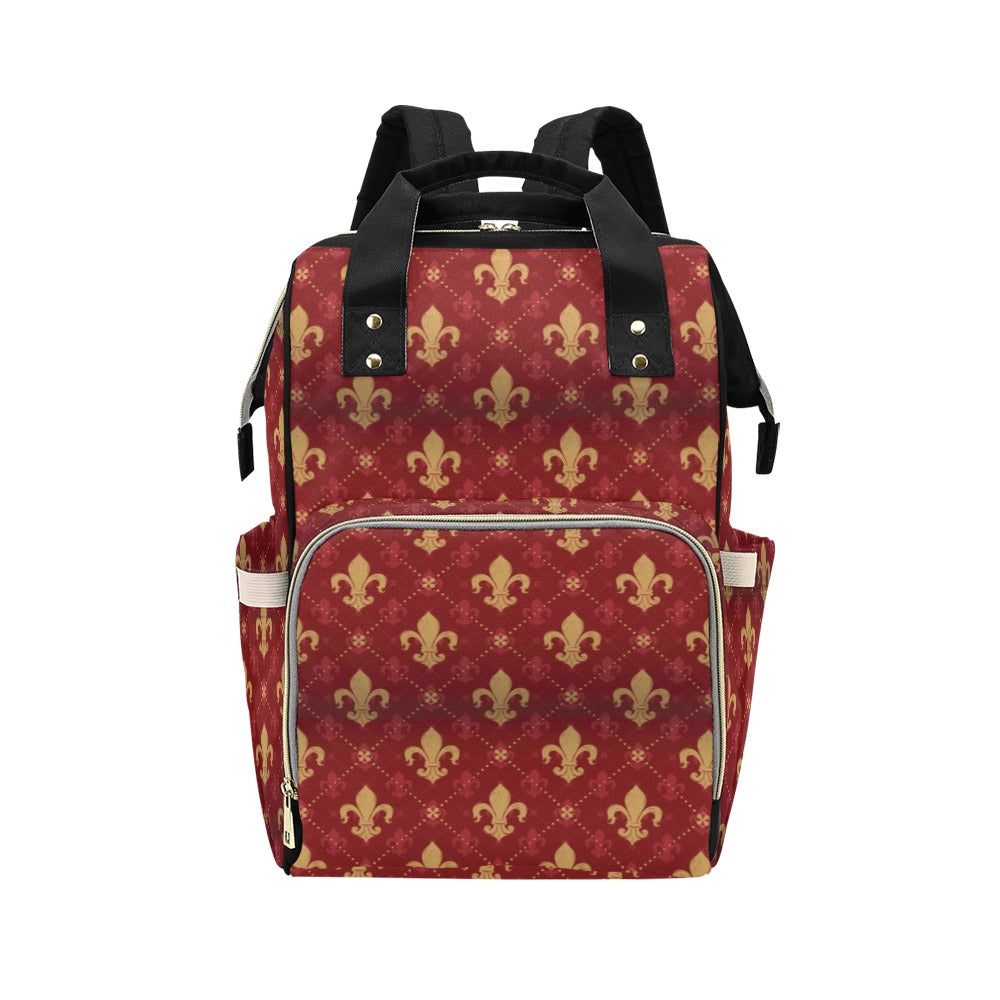 Fleur De Lis Print Design LKS401 Diaper Bag Backpack