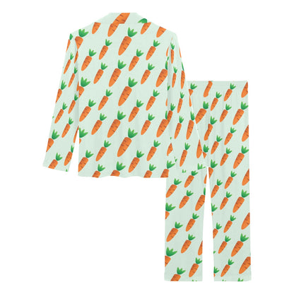 Carrot Pattern Print Design 05 Women's Long Pajama Set