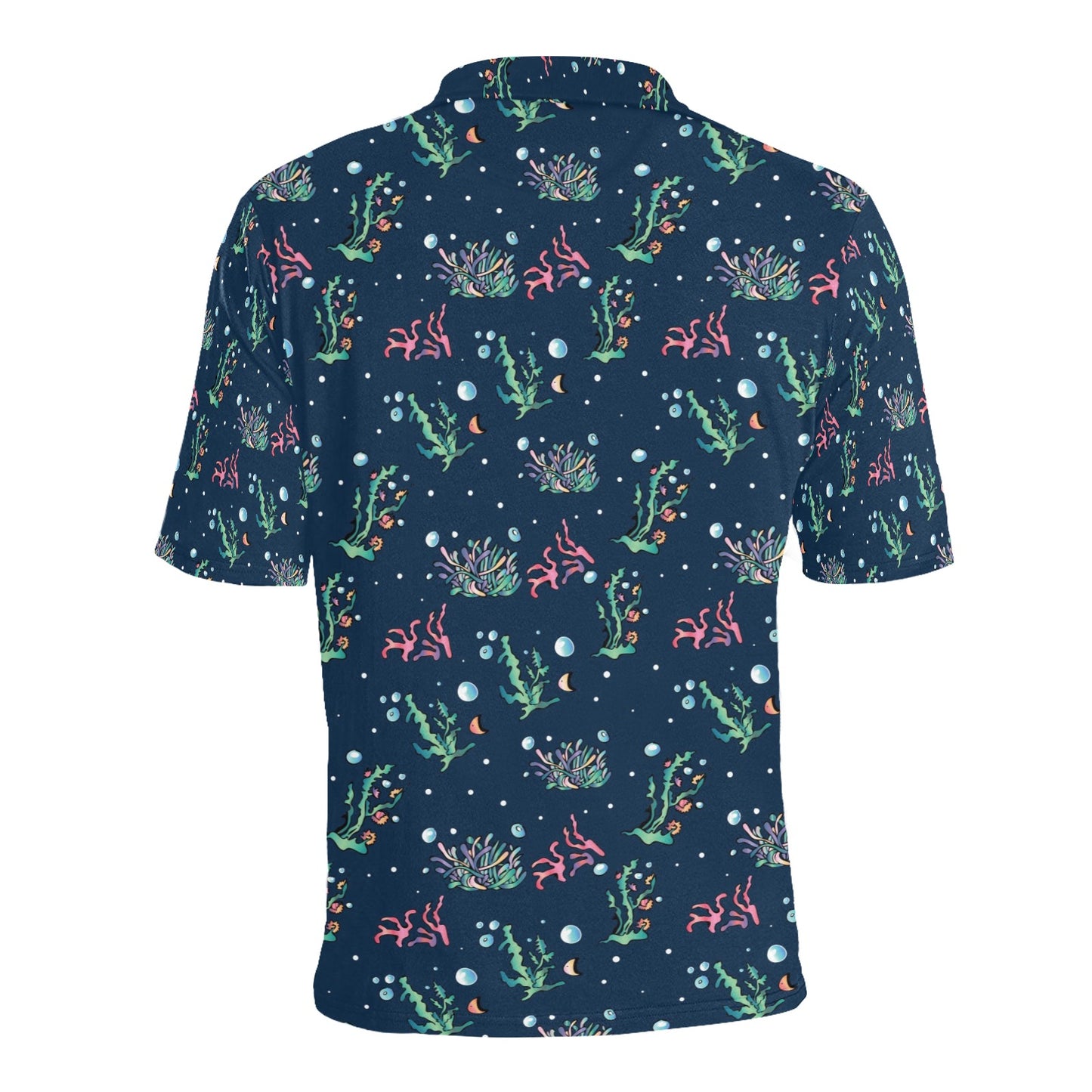 Seaweed Print Design LKS306 Men Polo Shirt