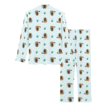 Platypus Pattern Print Design A04 Women's Long Pajama Set