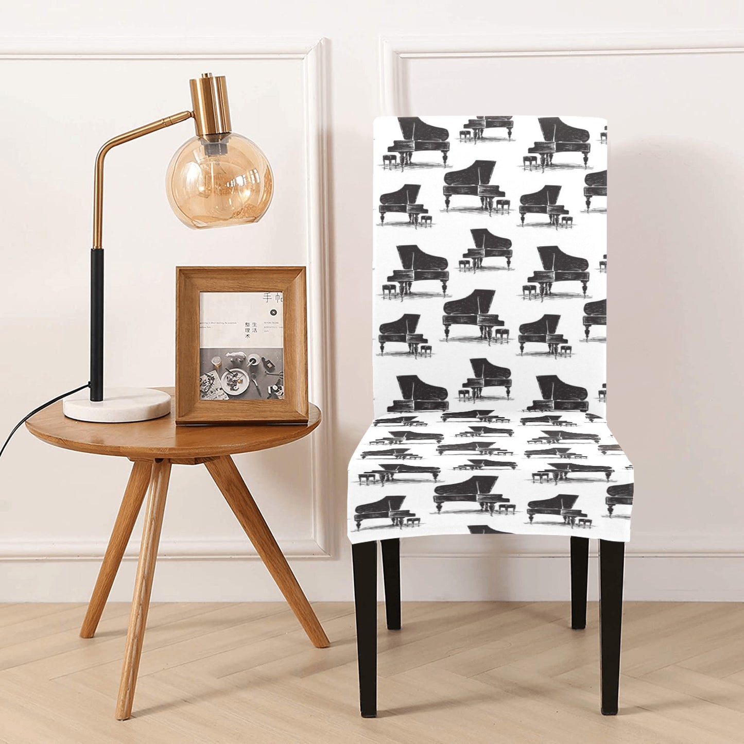 Piano Print Design LKS401 Dining Chair Slipcover
