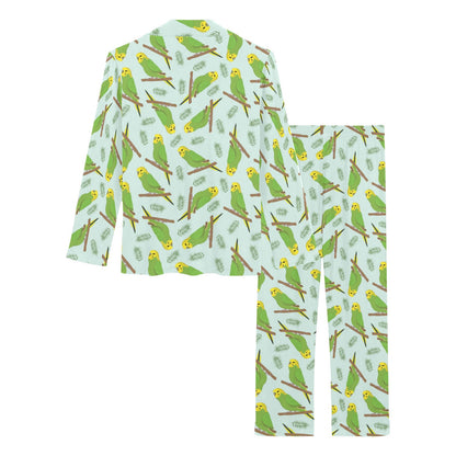 Budgerigar Pattern Print Design 04 Women's Long Pajama Set