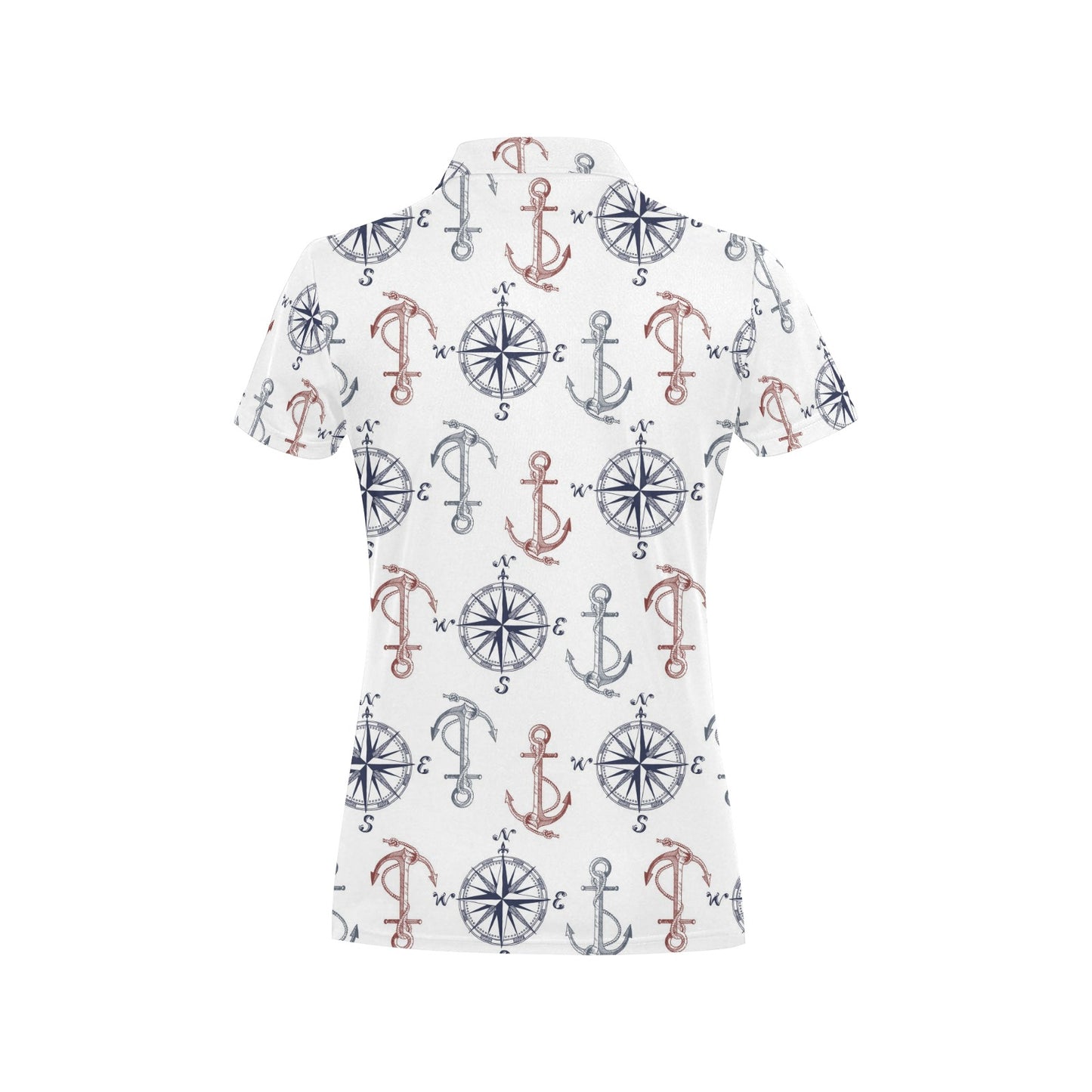 Anchor Pattern Print Design 06 Women's Polo Shirt