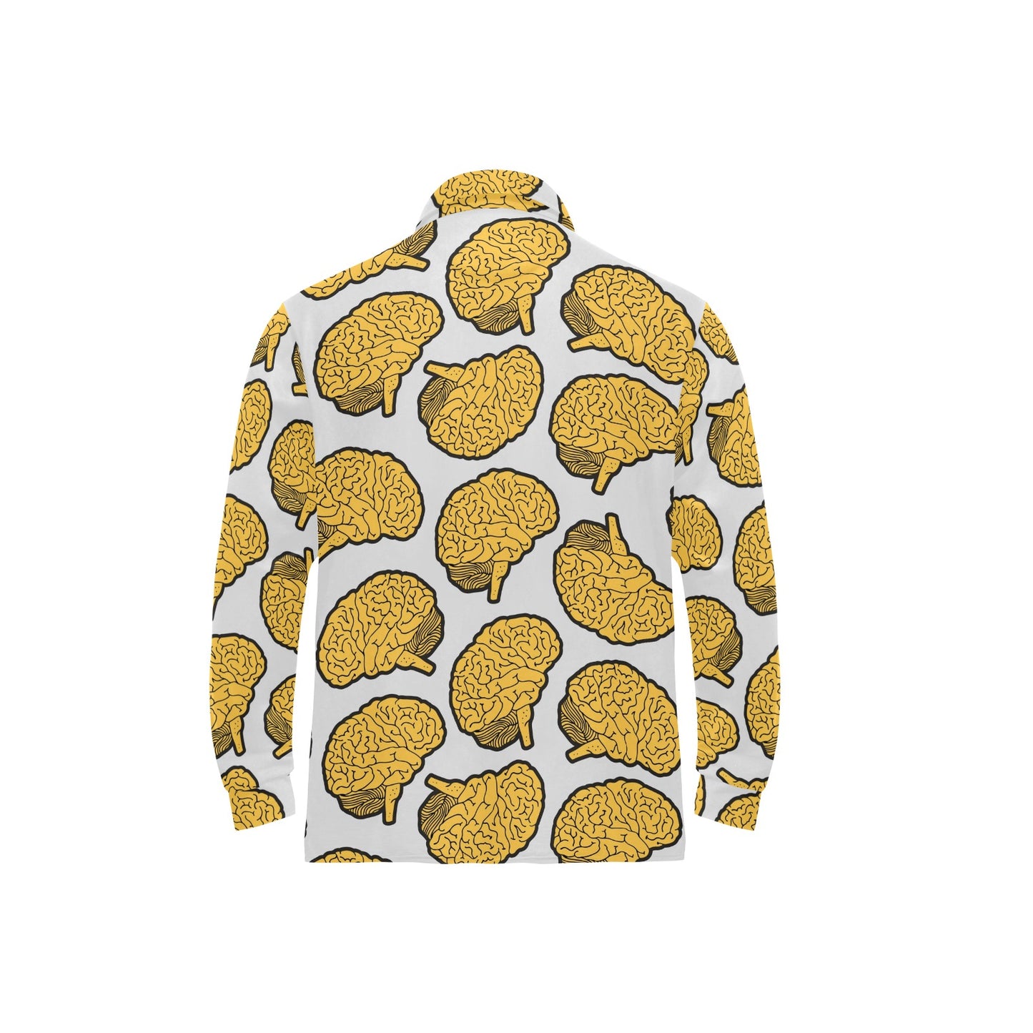 Psychology Pattern Print Design A01 Long Sleeve Polo Shirt For Men's