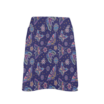 Butterfly Print Design LKS303 17" Golf & Pickleball Skort with Pockets