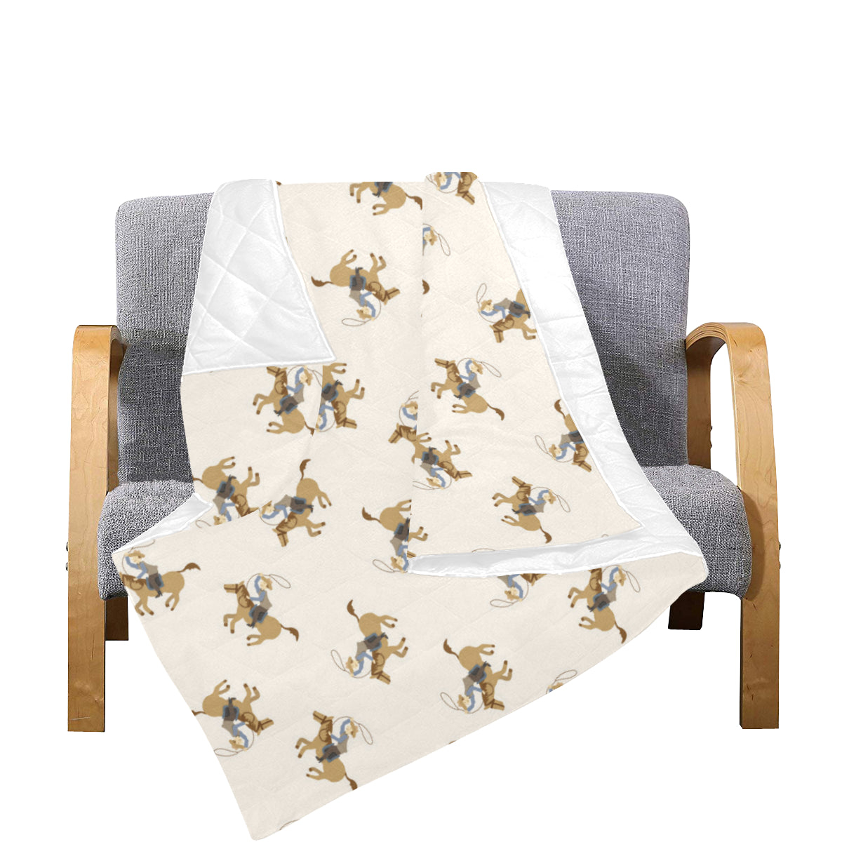 Cowboy Pattern Print Design 01 Premium Quilt