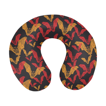 Bat Pattern Print Design 01 U-Shaped Travel Neck Pillow