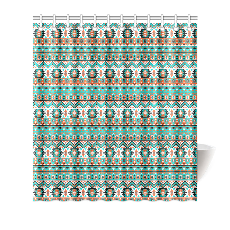 Indian Navajo Ethnic Themed Design Print Shower Curtain