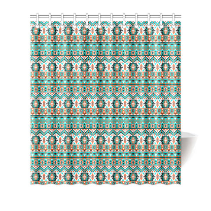 Indian Navajo Ethnic Themed Design Print Shower Curtain