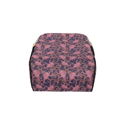 Octopus Pattern Print Design A03 Diaper Bag Backpack
