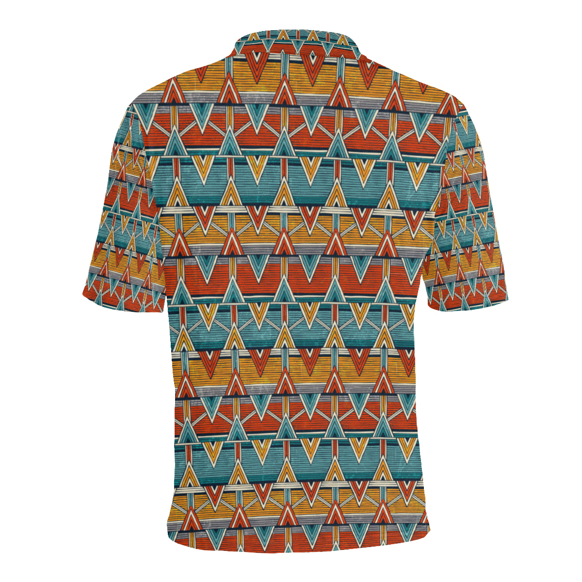 Kente Print African Design Themed Men Polo Shirt