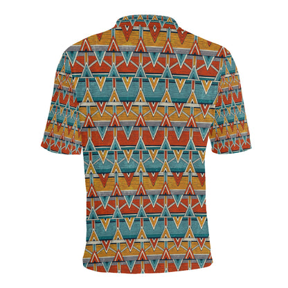 Kente Print African Design Themed Men Polo Shirt