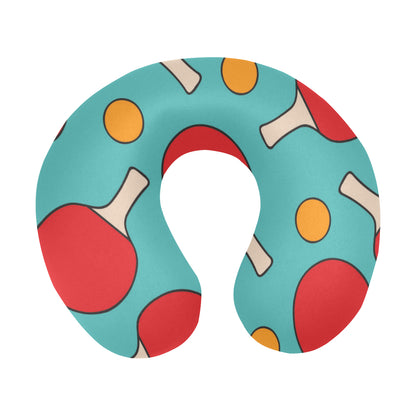 Ping Pong Pattern Print Design A01 U-Shaped Travel Neck Pillow