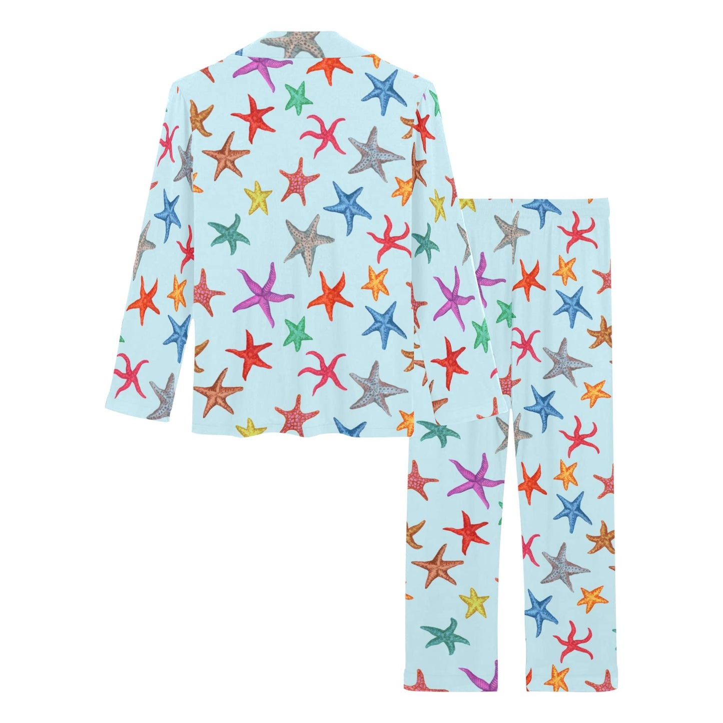 Starfish Print Design LKS402 Women's Long Pajama Set