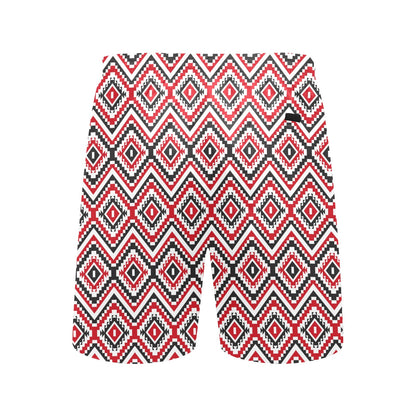 Native American Themed Tribal Print Men's Swim Trunks Beach Shorts