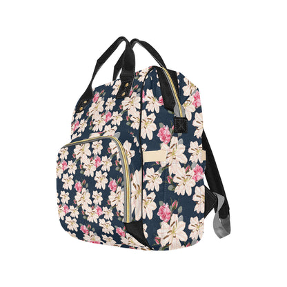 Lily Pattern Print Design LY04 Diaper Bag Backpack