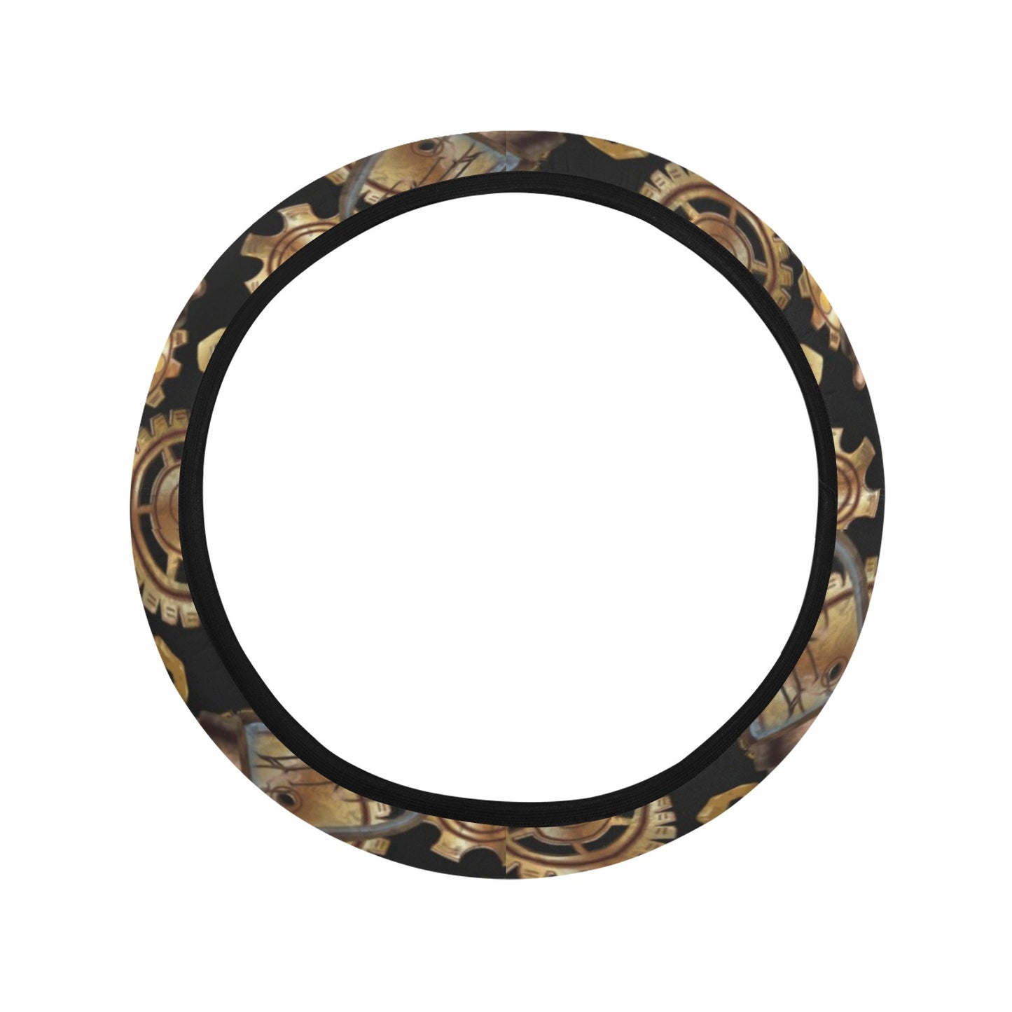Steampunk Lightbulb Print Design LKS304 Steering Wheel Cover with Elastic Edge