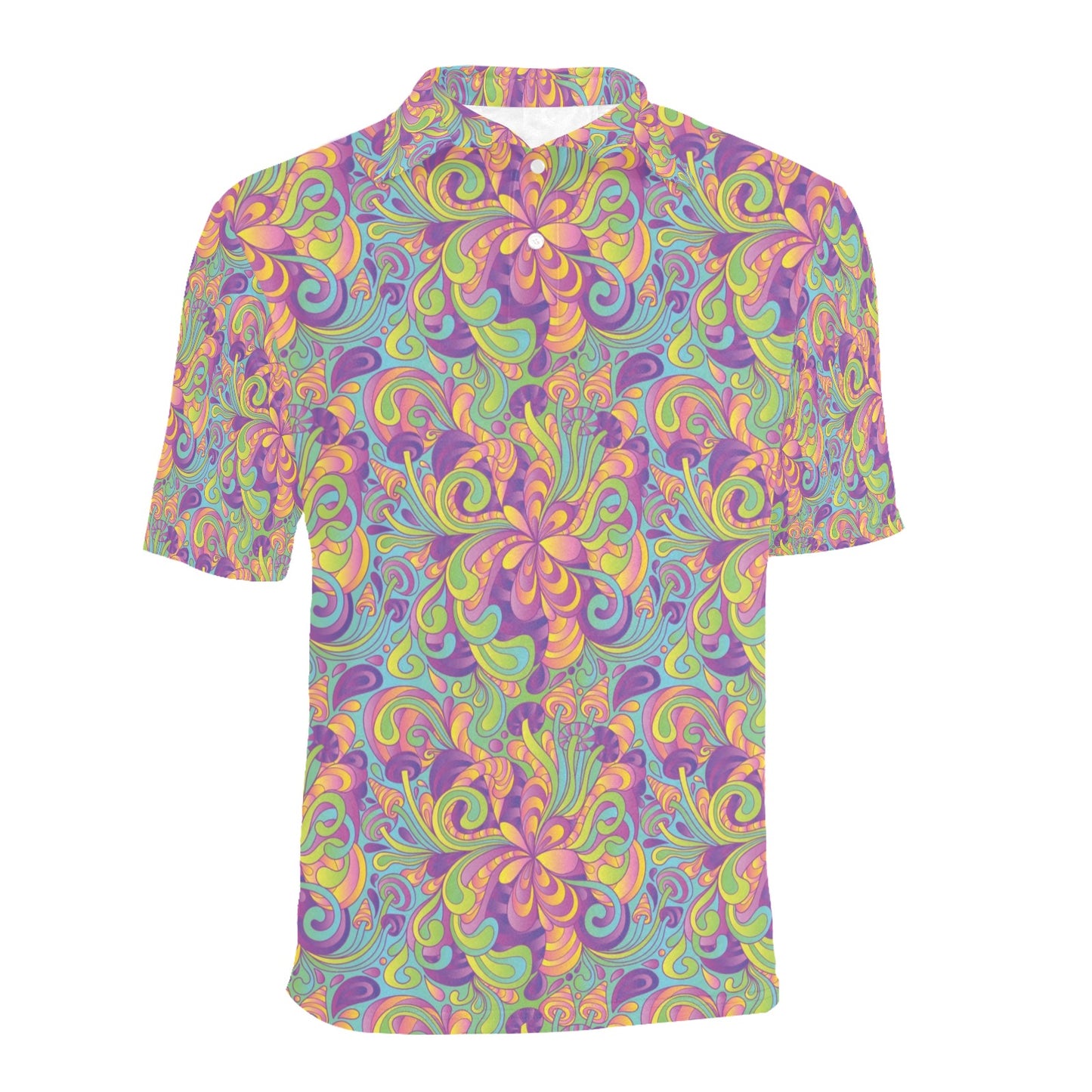 Trippy Print Design LKS306 Men Polo Shirt