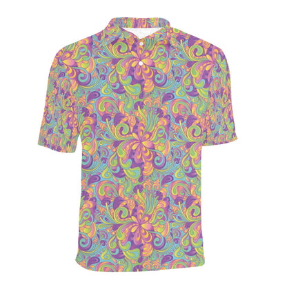 Trippy Print Design LKS306 Men Polo Shirt