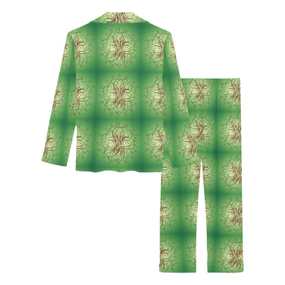 Celtic Pattern Print Design 05 Women's Long Pajama Set