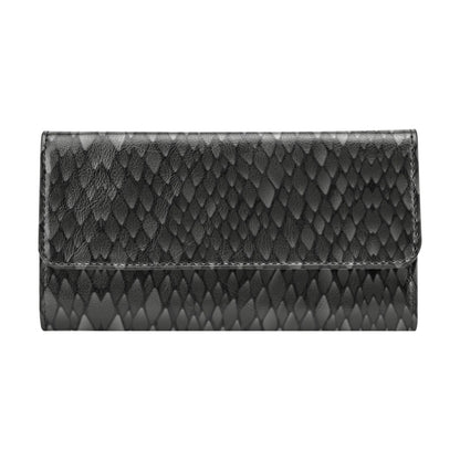 Snake Skin Black Print Women's Trifold Wallet