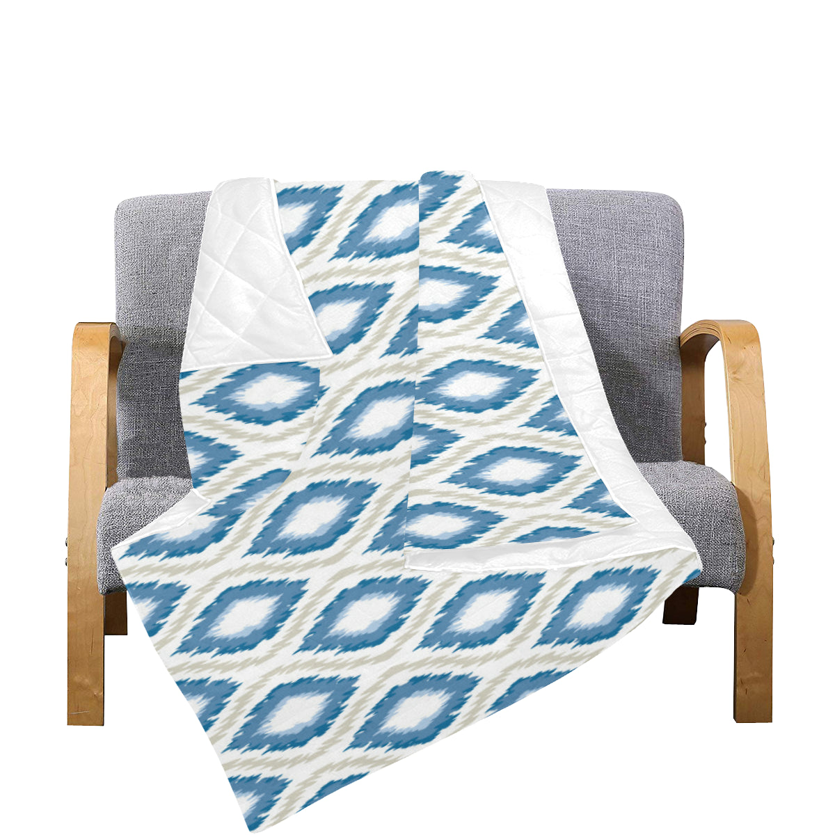 Ikat Pattern Print Design 02 Premium Quilt
