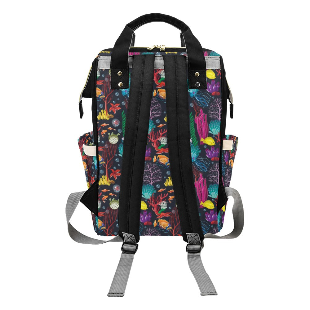 Underwater Cute Print Design LKS303 Diaper Bag Backpack
