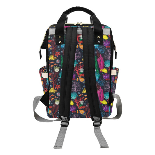 Underwater Cute Print Design LKS303 Diaper Bag Backpack