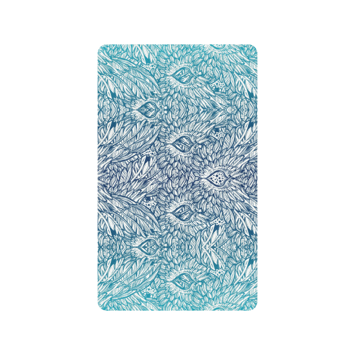 Angel Wings Boho Design Themed Print Rubber Doormat