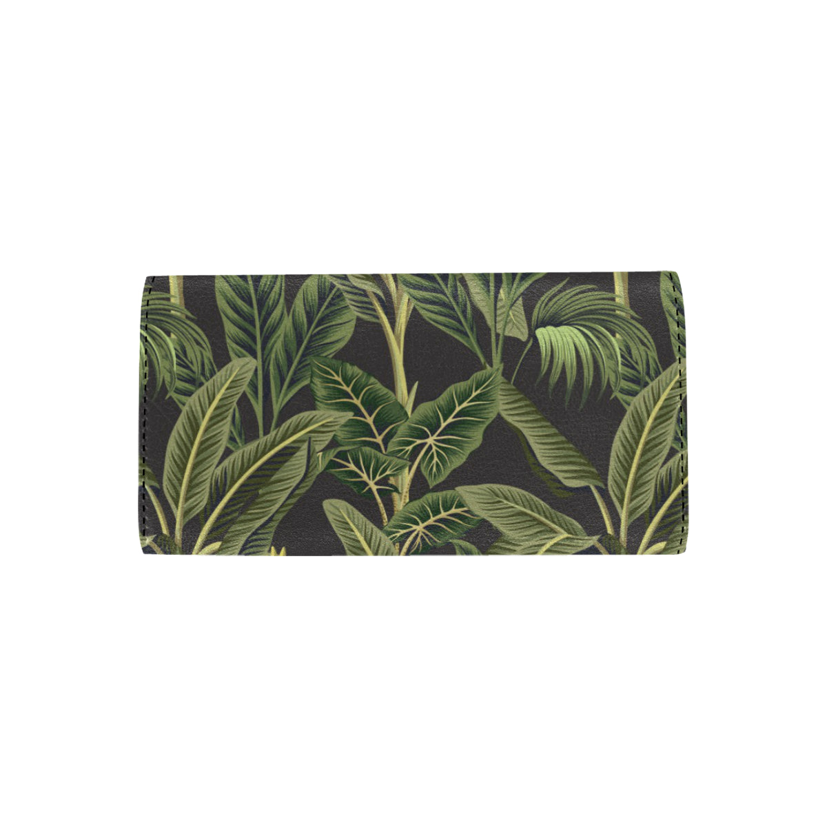 Banana Leaf Pattern Print Design BL04 Women's Trifold Wallet