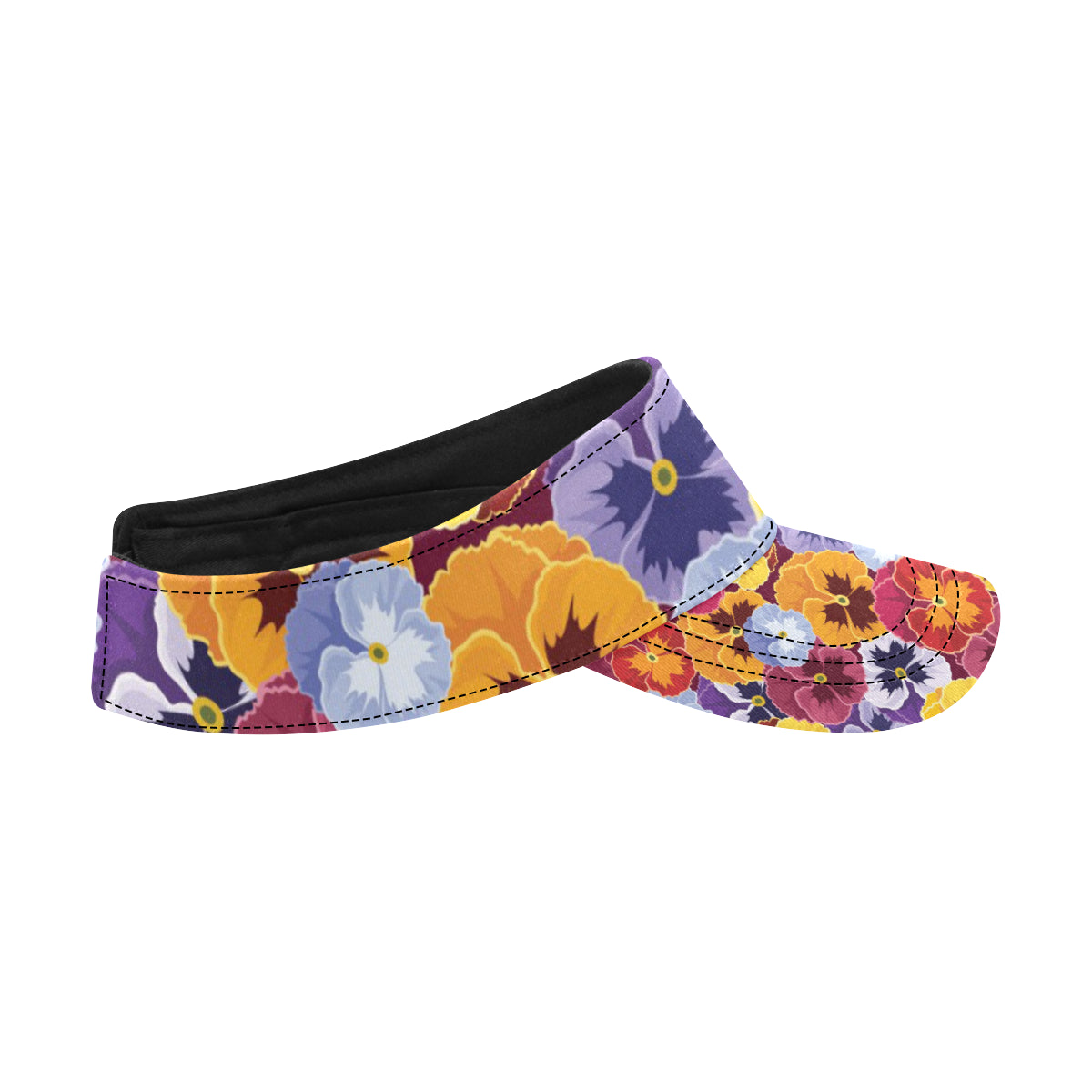 Pansy Pattern Print Design PS01 Unisex Sun Visor