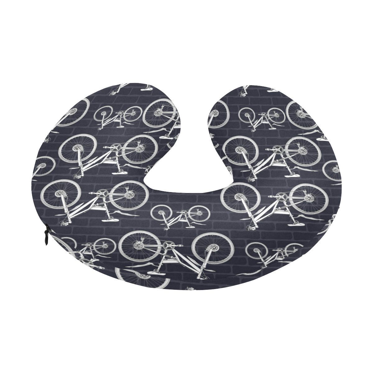 Mountain bike Pattern Print Design 02 U-Shaped Travel Neck Pillow