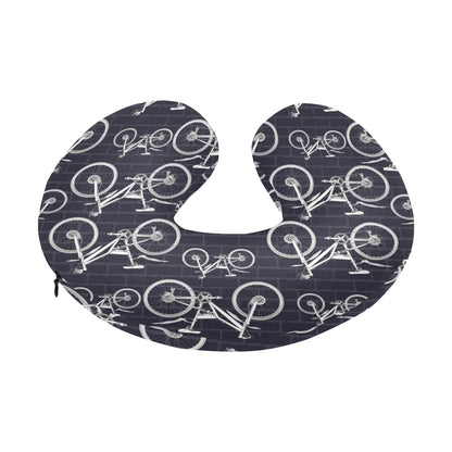 Mountain bike Pattern Print Design 02 U-Shaped Travel Neck Pillow