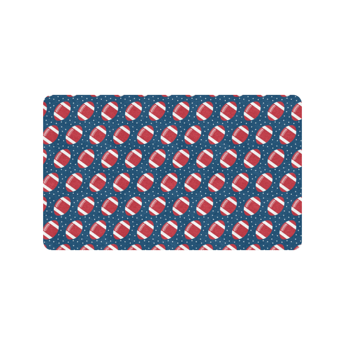 American Football Star Design Pattern Rubber Doormat