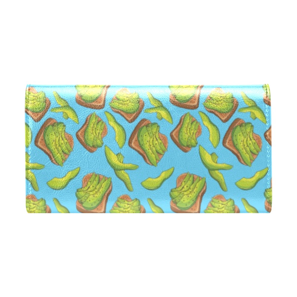 Sandwich Avocado Print Design LKS306 Women's Trifold Wallet