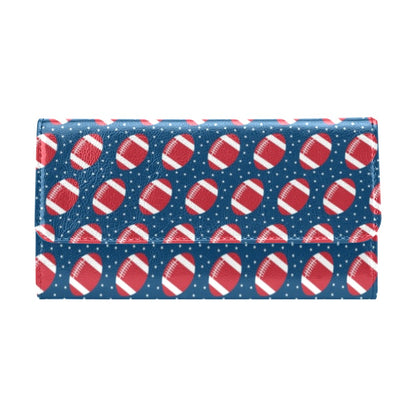 American Football Star Design Pattern Women's Trifold Wallet